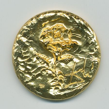 Von Salvador Dali gestaltete Goldmünze