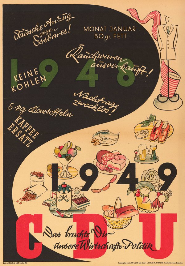 CDU Wahlplakat der Bundestagswahl von 1949
