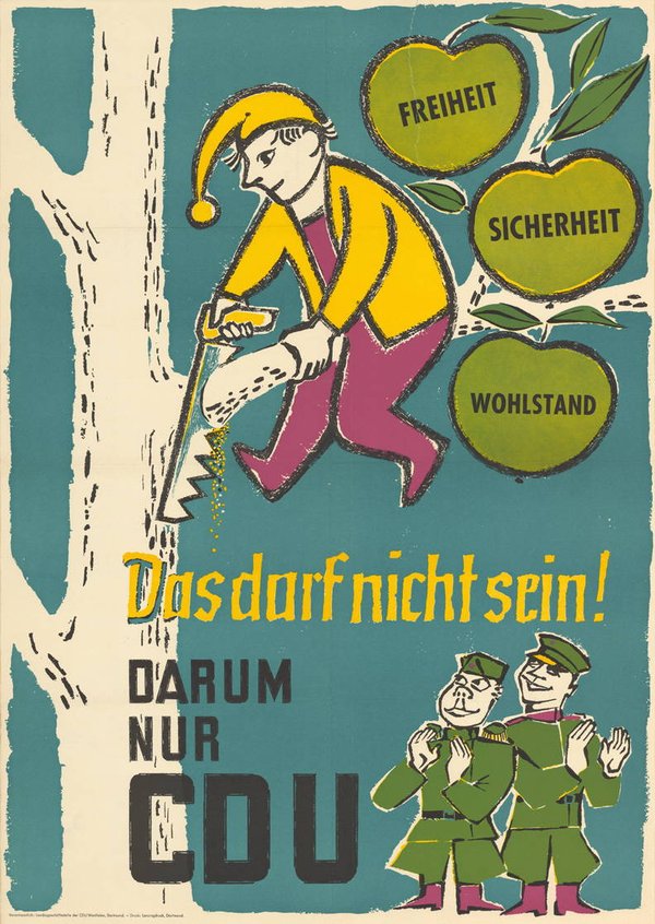CDU Wahlplakat der Bundestagswahl von 1957