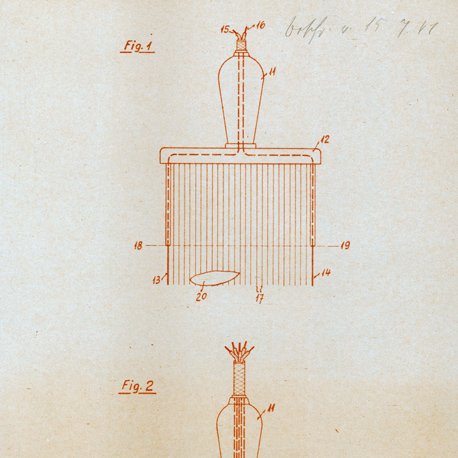 Zeichnung für die Elektrobürste zur Schädlingsbekämpfung 