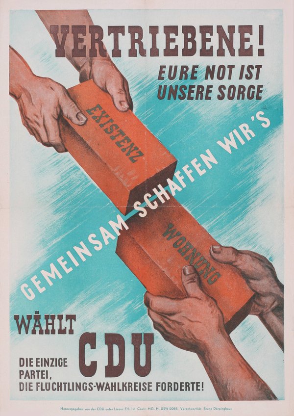 CDU Wahlplakat der Bundestagswahl von 1949